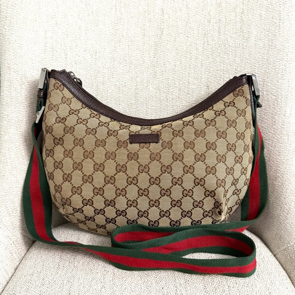Authentic Gucci crossbody bag brown monogram canvas - Picture 1 of 15